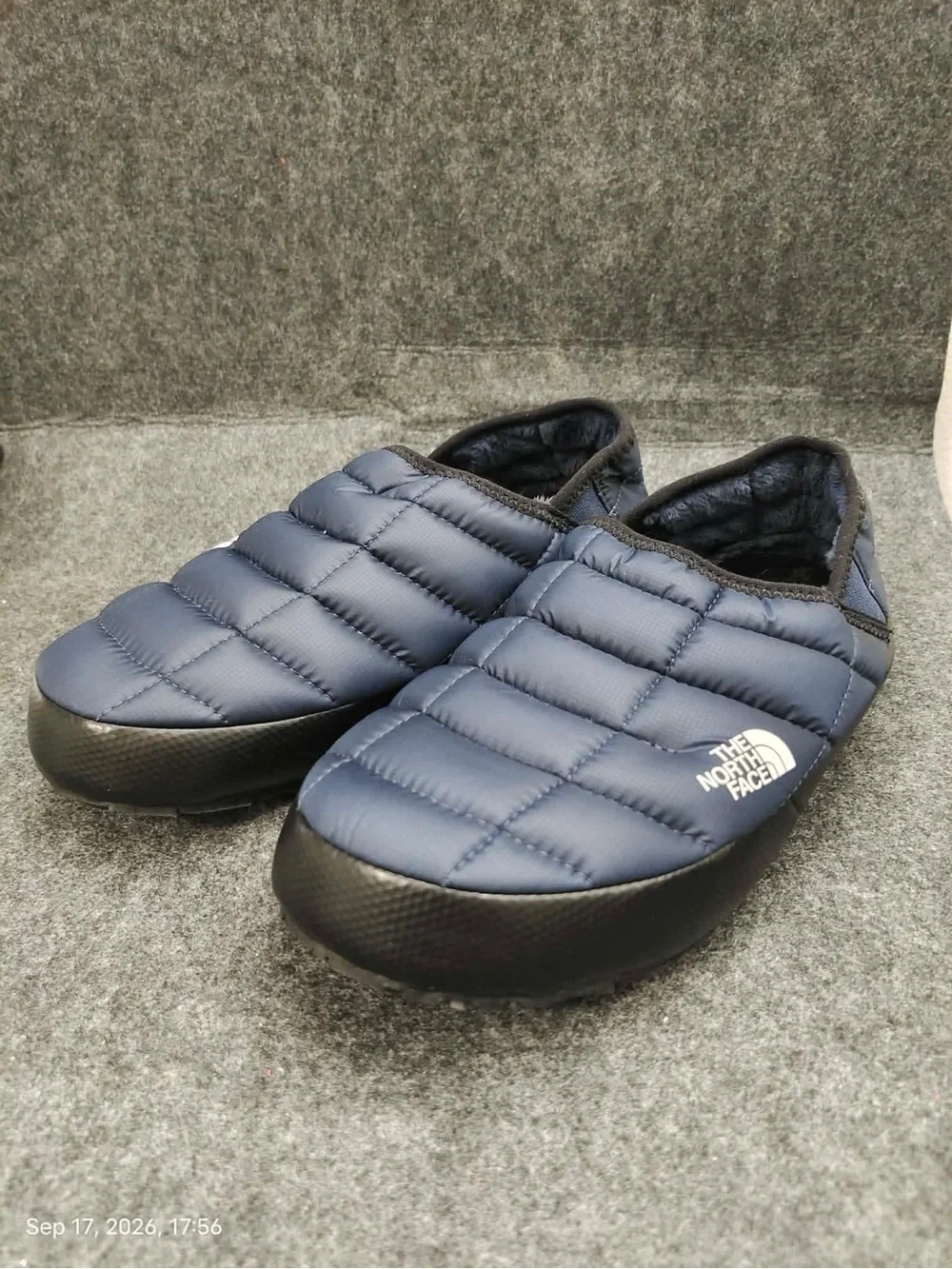 NWOT The North Face Thermoball Eco Mule Traction Cozy Slipper Blue Men's US 7